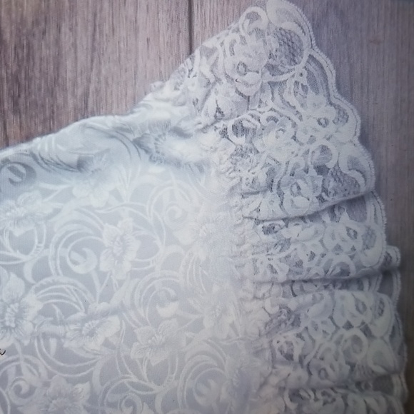 SEXY LACE LARGE VINTAGE Y2K VAL MODE WHITE FLORAL SATINY CHEMISE BABYDOLL NWOT - Picture 11 of 14